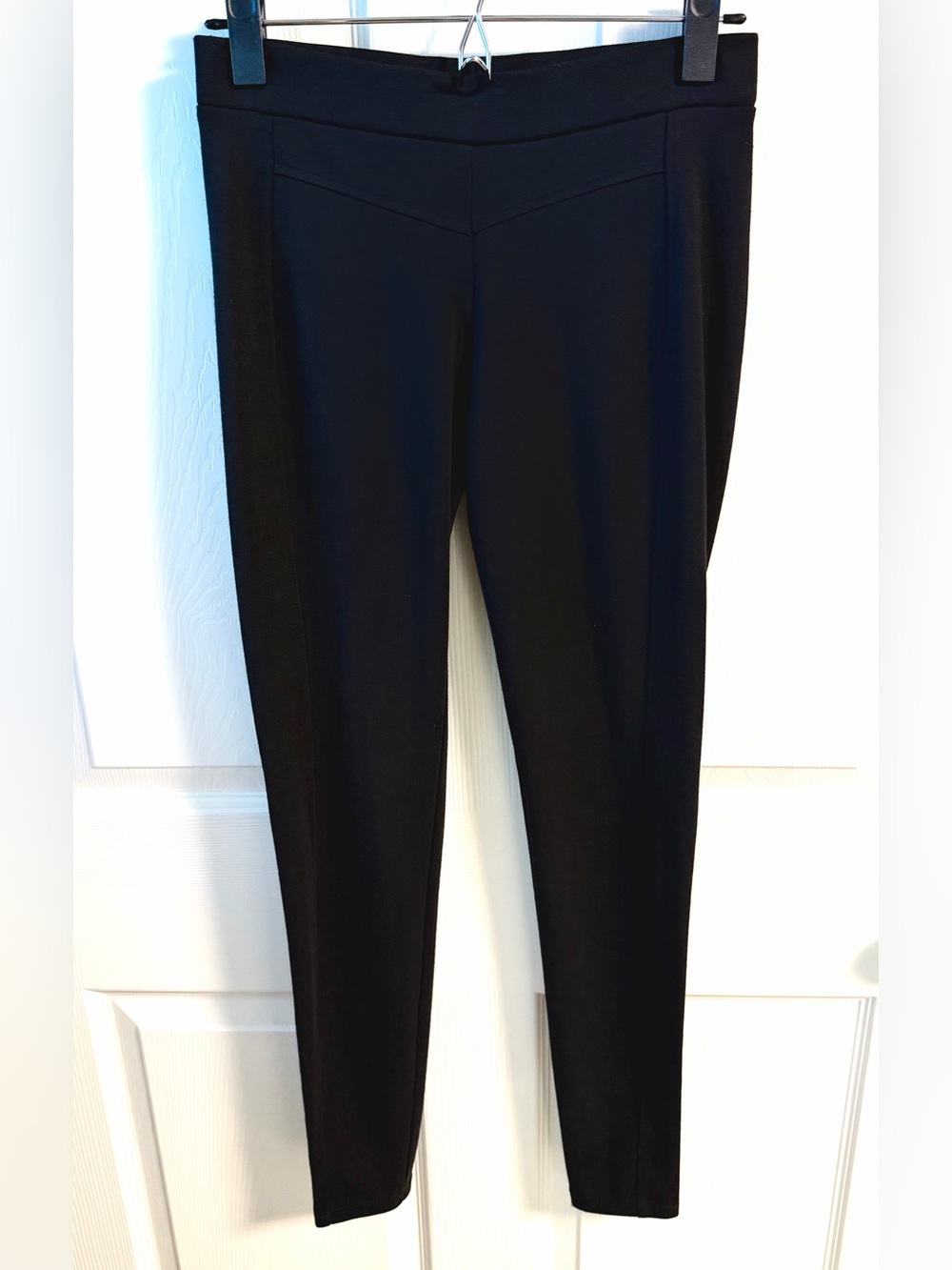 BeBop Black Knit Skinny V-Yoke Pull On Leggings Womens Small